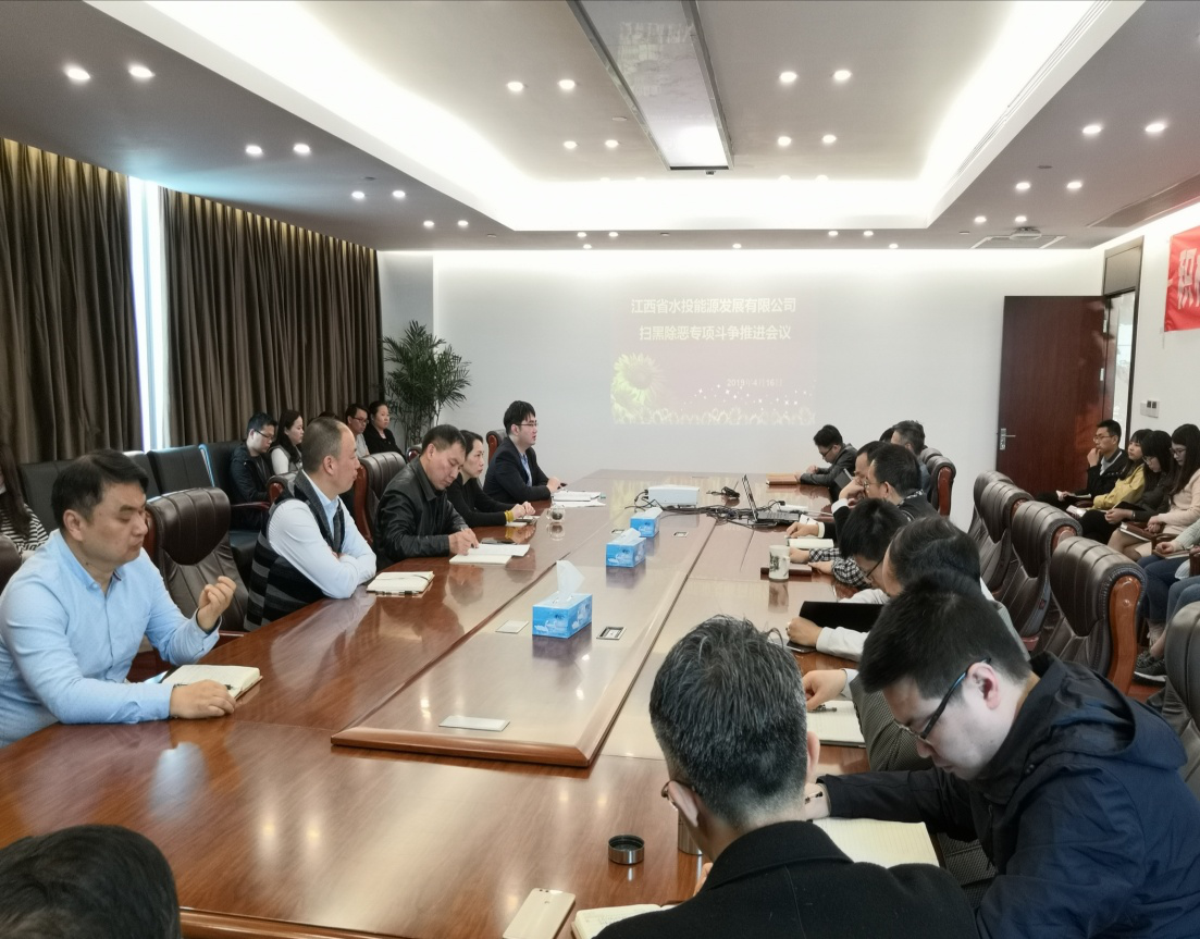 江西省水投能源发展有限公司关于召开扫黑除恶专项斗争推进会议